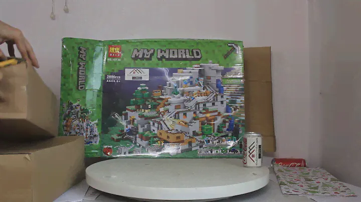 Mở hộp Bela 10735 Lego Minecraft 21137 The Mountain Cave giá sốc rẻ nhất
