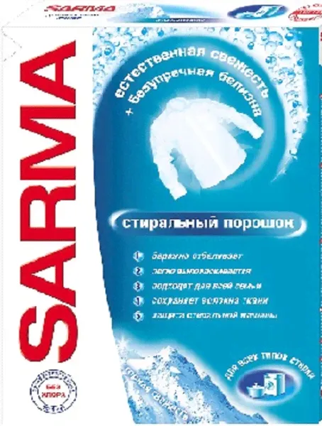 Стиральный порошок Sarma универсальный Горная свежесть, 400г