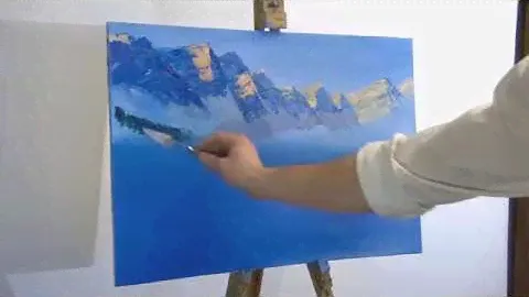 Горное озеро. Видео мастер класс по масляной живописи