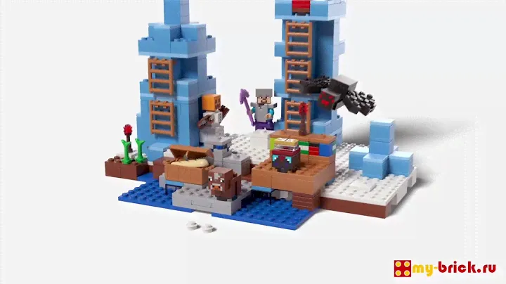 Lepin 18025 Cubeworld "Ледяные шипы" (аналог LEGO Minecraft 21131)