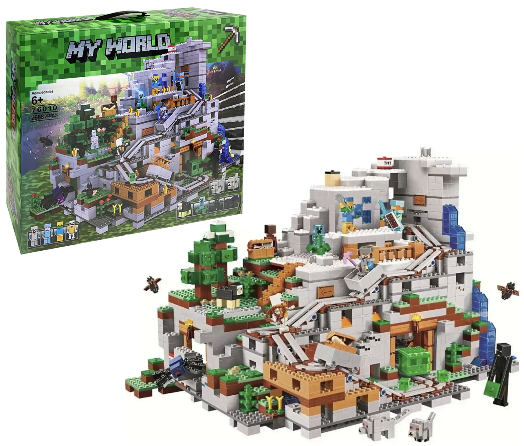 Конструктор Майнкрафт My World " Горная пещера " , 2688 дет.