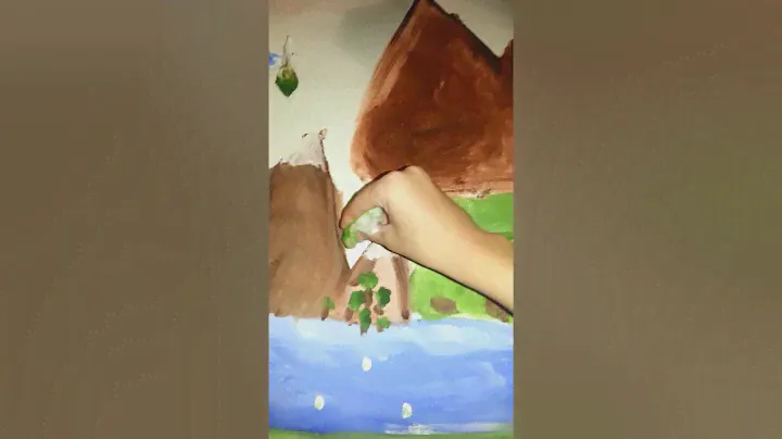Рисунок《горная долина》♡♡