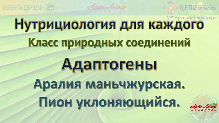 Адаптогены  Аралия маньчжурская  Пион уклоняющийся @Артлайф Artlife Беларусь