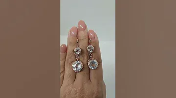 Серьги винтажные, серебро Ссср, 925, горный хрусталь