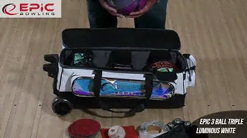 Epic 3 Ball Triple Luminous White Bowling Bag Video