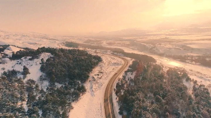 Зима в Карачаево-Черкесской Республике. По пути в Архыз. DJI Phantom 4 Pro graded footage