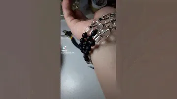 Трёхрядный браслет из Горного Хрусталя и чёрного матового Оникс.Создано на заказ на Ярмарке Мастеров