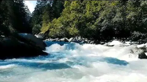 Быстрая горная река. Релакс видео.