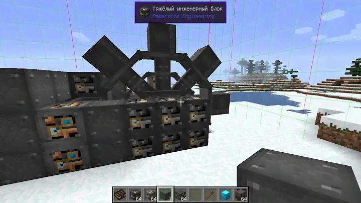 Экскаватор и колонковый бур в Immersive Engineering