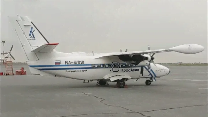 Взлёт самолёта L-410 Абакан - Красноярск