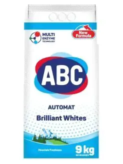 ABC стиральный порошок 9 кг д\белого горная свежесть
