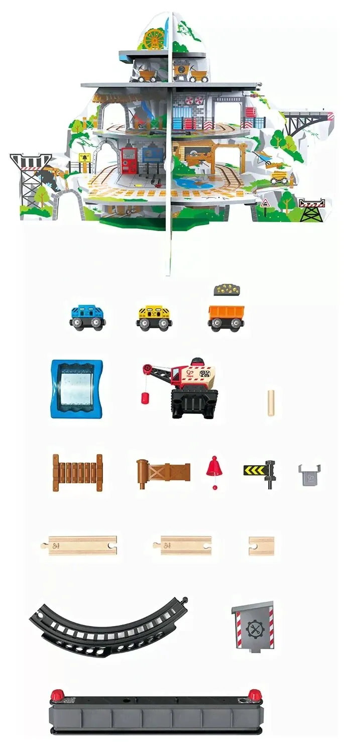 Hape Железная дорога Hape Горная шахта E3753_HP автотрек / железная дорога-2