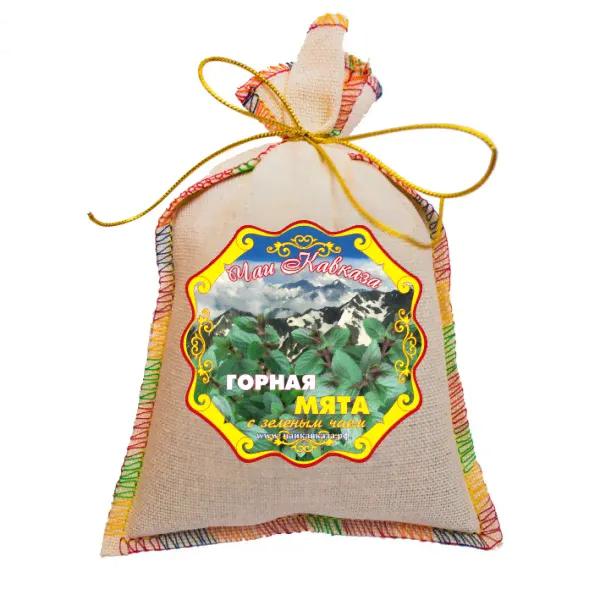 Чай Горная мята с зеленым чаем Чаи Кавказа, 150 г