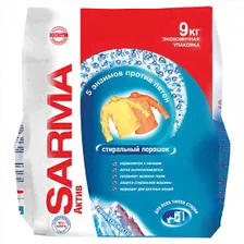 Стиральный порошок универсальный Sarma "Актив. Горная свежесть", 9кг (1029)
