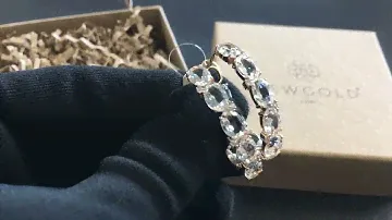 !Серьги 725 из красного золота 585 пробы с горным хрусталем и фианитами