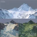 Горная долина - Детали окружающей среды - 3D модель