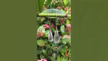Серьги с горным хрусталем в серебре 875 пробы. Rock crystal silver earrings. #kirsolg_vintage