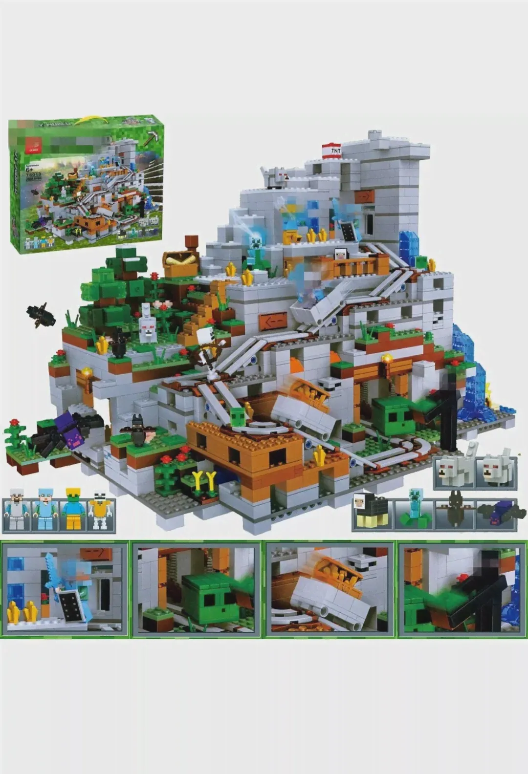 Гонструктор Майнкрафт Горная пещера (Minecraft) 2688 деталей My World 76010 (art.: 3920bf6d76070)-2