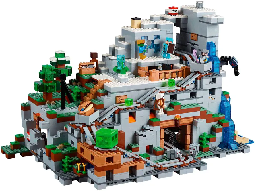 Горная пещера Minecraft Конструктор совместим с LEGO 21137