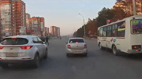 Кемерово. Автобус 163э - "дер.Петровка". Bus route 163э, destination - "Petrovka village".