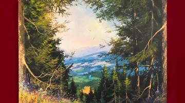 Горная долина. Картина акрилом. Художественная галерея творчества. Живопись. Искусство. Хобби.