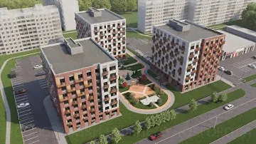 ЖК "ТРИО", 3 корпуса МКД. ГК "Юника" // Автозаводский р-он, ул. Комсомольская, д. 38"а" // Июль 2024