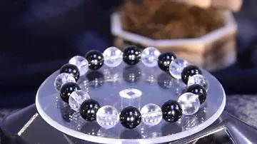 Браслет из шерла и горного хрусталя
