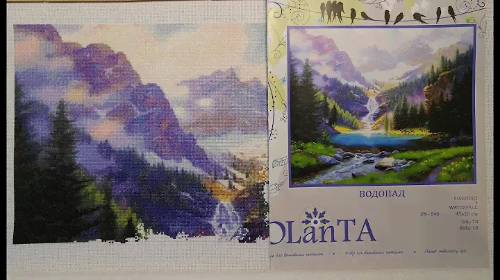 OLanTA "Водопад". Третий этап. Вышивка крестиком