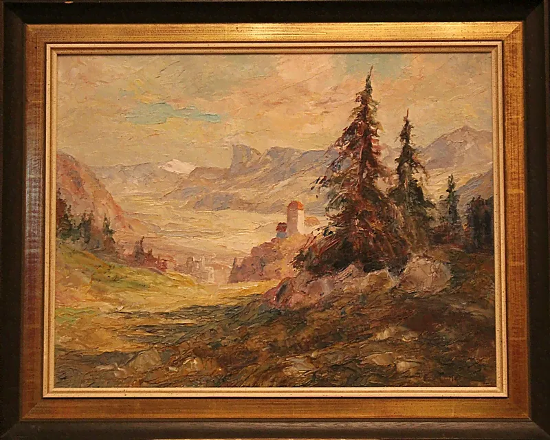Картина "Горная долина"-0