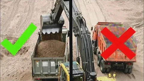 Видео урок!! ПРАВИЛЬНАЯ!! погрузка горной массы в карьере! работа в карьере.