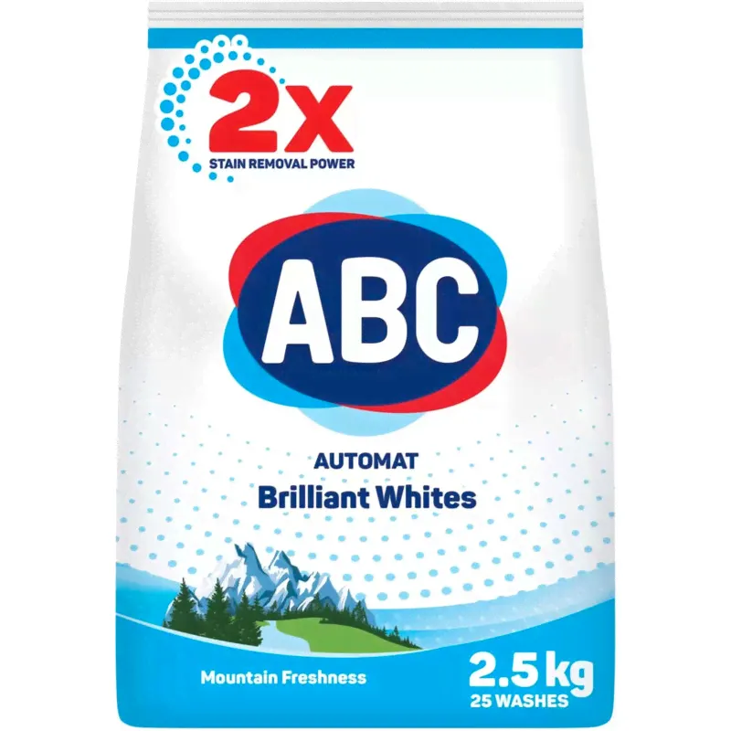 Порошок ABC горная свежесть для стирки белья, 2.5кг