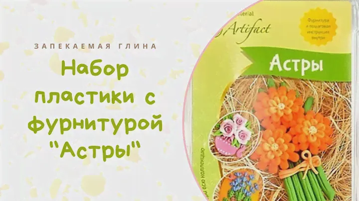 Обзор набора пластики с фурнитурой и инструкцией "Коллекция Цветы. Астры" / Мастер класс по лепке