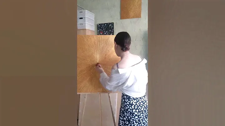 Картина "ЛУЧИ" шпатлёвкой на фанере #painting #acrylicpainting #интерьернаякартина #картинаакрилом