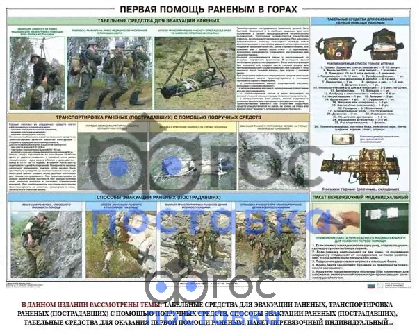 Комплект из 12 плакатов Горная подготовка, 1000х700 мм (бумага, 150 гр./кв. м)