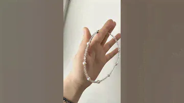 Колье из  натурального жемчуга и Горного хрусталя.
