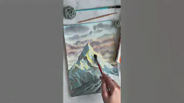 Акварельные горы ⛰️ #noartnomart #watercolor #painting #landscape #mountains #акварель #рисование