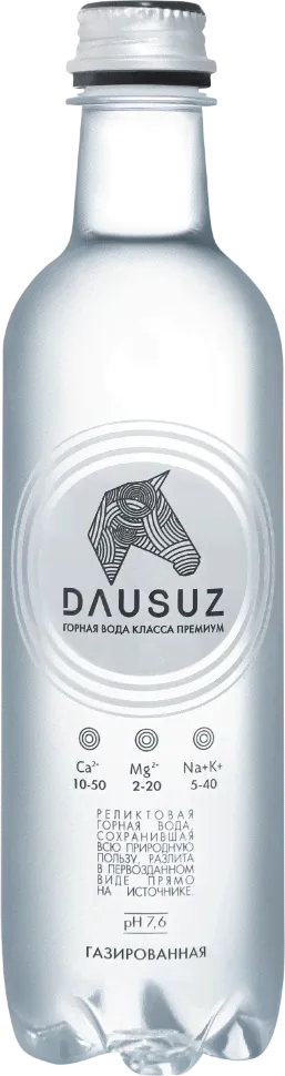 Реликтовая минеральная горная вода Dausuz/Даусуз газированная ПЭТ 0,5 л (12 штук)