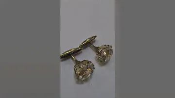 Запонки (серебро 875,позолота,горный хрусталь), цена 3000 рублей