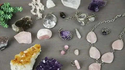 Мои украшения: аметист, розовый кварц, горный хрусталь