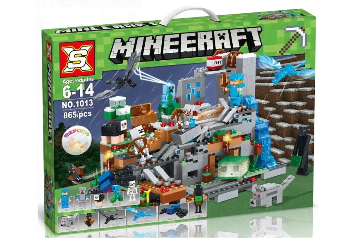 Конструктор SX1013 MINECRAFT Горная пещера 865 деталей