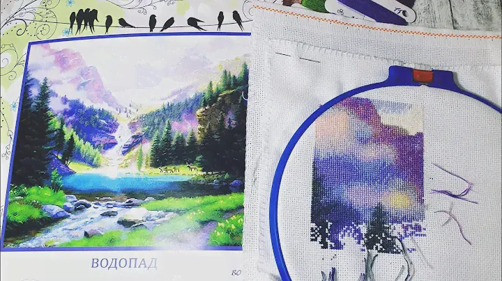 Новый процесс! OLANTA "Водопад" Вышивка крестиком/ Раскраски антистресс