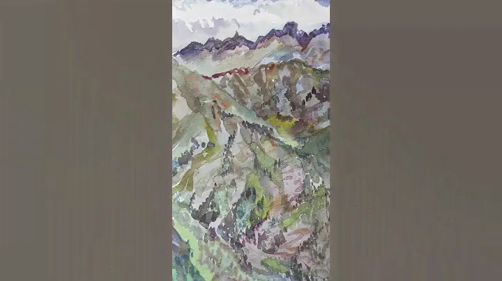 Живопись. Горная долина. Река